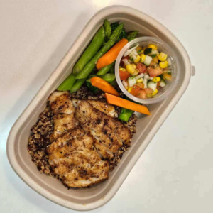 Pan Fried Pollock with Quinoa and Salsa Fresca